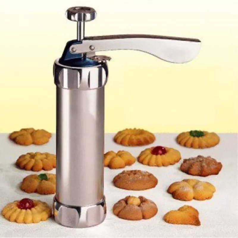 Manual Cookie Press Gun And Icing Set Alloy Churro Maker, Cookie Press Machine, Aluminum Cookie Gun, Biscuit Maker, Manual Cookie Press Stamps Set, Baking Tool With 10 Cookie Molds 4 Nozzles Manual Cookie Press Gun And Icing Set Alloy Churro Maker, Cookie Press Machine, Aluminum Cookie Gun, Biscuit Maker, Manual Cookie Press Stamps Set, Baking Tool With 10 Cookie Molds 4 Nozzles